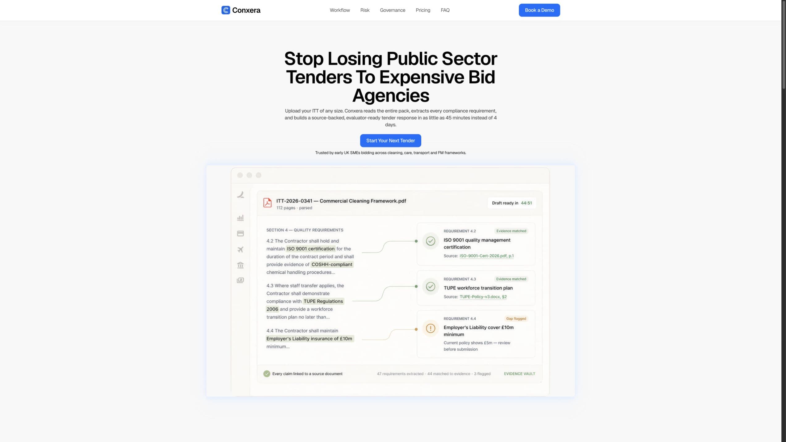 Conxera website preview